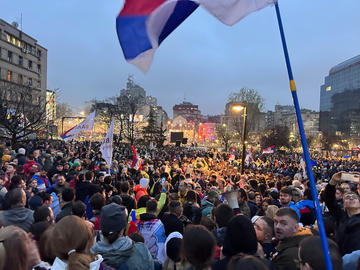 Belgrado, 15 marzo, la protesta degli studenti - M.Moratti